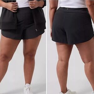 Athleta Hustle 3" Short Black Athletic Shorts NEW NWT